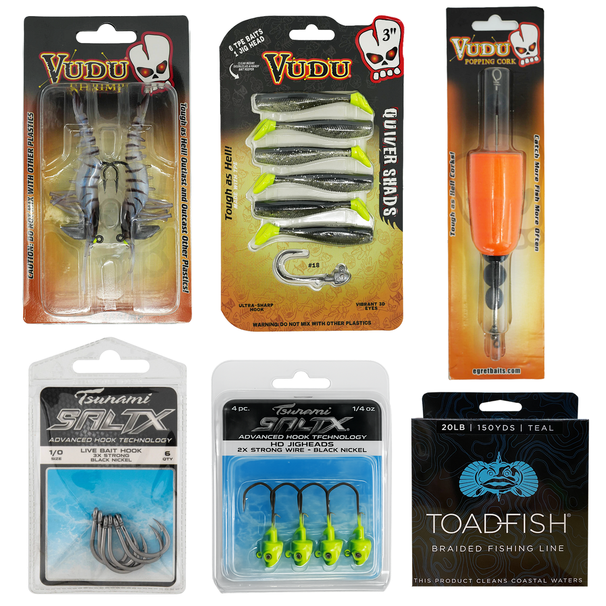 Inshore Bundle - Lures, Baits & Hooks - Toadfish - 