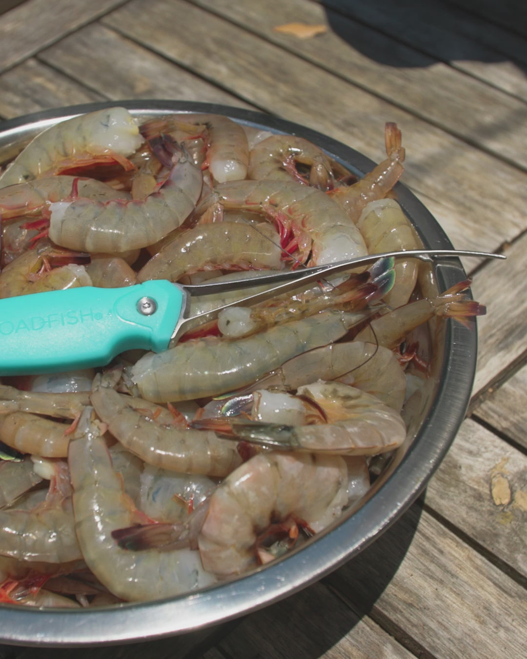 Load video: Toadfish Kitchen | Frogmore Shrimp Cleaner