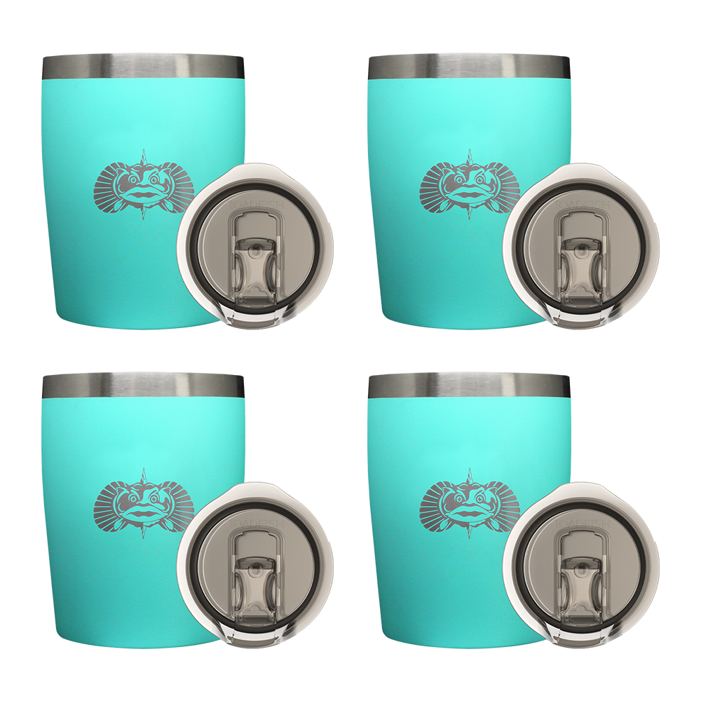 Non-Tipping 10oz Rocks Tumblers - 4 Pack - Toadfish - Home & Garden Kitchen & Dining Tableware Drinkware Tumblers